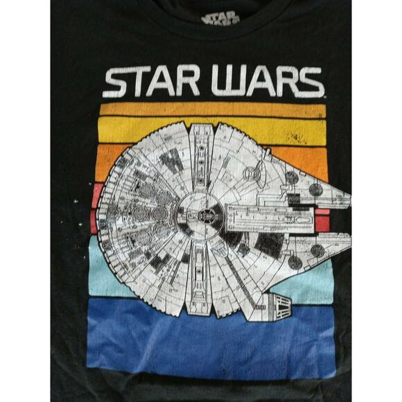 Star Wars Millennium Falcon T-Shirt Size Medium Ship Schematics Fifth Sun - Picture 4 of 5